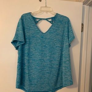 NWOT LIVI ACTIVE lattice open back workout top